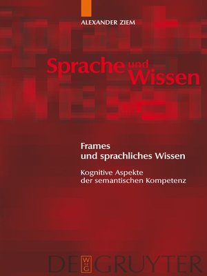 cover image of Frames und sprachliches Wissen